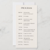 田舎の結婚式の馬を愛の結婚式 プログラム (裏面)