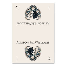 田舎の結婚式 – 愛の馬 – ベジタリアン テーブルナンバー