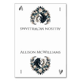 田舎の結婚式 – 愛の馬 – 家きん テーブルナンバー