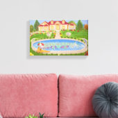 田舎の美しい家 キャンバスプリント (インサイチュ (リビング))