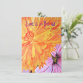 田舎の花模様素朴は結婚式の招待を好む 招待状 (スタンド正面)