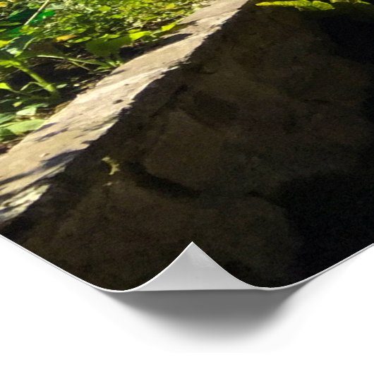 田舎の茅葺き屋根の小屋 ポスター (角)