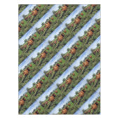 田舎の茶色のウシ飼は テーブルクロス (正面)