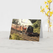 田舎の蒸気列車(5503)カード カード (黄色い花)