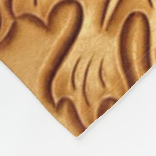 田舎の西のカウボーイが革を道具で使った フリースブランケット (角)