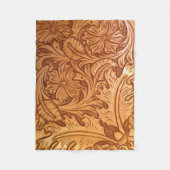 田舎の西のカウボーイが革を道具で使った フリースブランケット (正面)