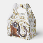 田舎の西のフィリグラースレースダマスクの結婚式 フェイバーボックス (裏面サイド)