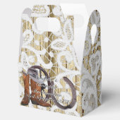 田舎の西のフィリグラースレースダマスクの結婚式 フェイバーボックス (オープン)