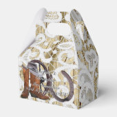 田舎の西のフィリグラースレースダマスクの結婚式 フェイバーボックス (正面サイド)