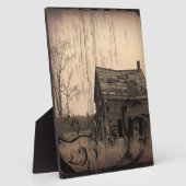 田舎の西の田舎結婚の小屋 フォトプラーク (側面)