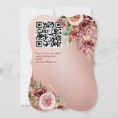 田舎の西ボホ素朴な結婚式の招待 (裏面)