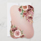 田舎の西ボホ素朴な結婚式の招待 (裏面)