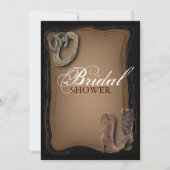 田舎の西部のカウボーイブライダルシャワー 招待状 (正面)