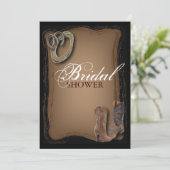 田舎の西部のカウボーイブライダルシャワー 招待状 (スタンド正面)