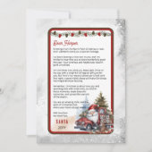 田舎の赤いトラックの手紙　サンタから子供へ 招待状 (正面)