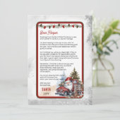 田舎の赤いトラックの手紙　サンタから子供へ 招待状 (スタンド正面)