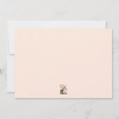 田舎の赤ちゃん女の子のシャワーの物干し小さなビット 招待状 (裏面)