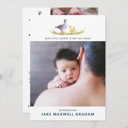 田舎の農家の母ギュース出産発表 (正面/裏面)