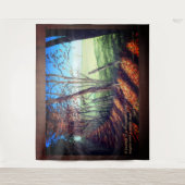 田舎の道 細部までこだわった風景画プリント タペストリー (正面)