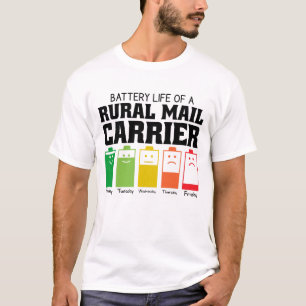田舎の郵便事業者の電池寿命 Tシャツ