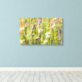 田舎の野生の花の美しい キャンバスプリント (インサイチュ (ウッドフロア))