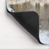 田舎の雪景色 マウスパッド (コーナー)