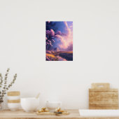 田舎の静日本のかさ ポスター (キッチン)