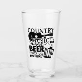 田舎の音楽やビールが私がここにいる理由 タンブラーグラス (正面)
