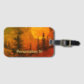 田舎の風景の荷物タグ ラゲッジタグ (正面横)