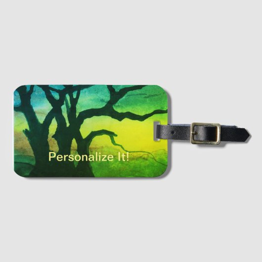 田舎の風景の荷物タグ ラゲッジタグ (正面横)