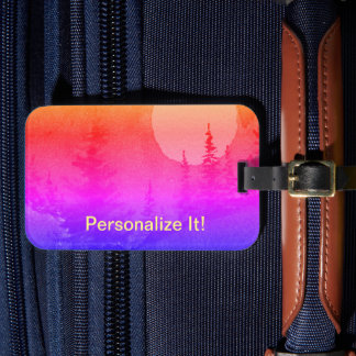 田舎の風景の荷物タグ ラゲッジタグ