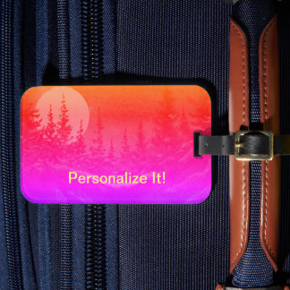 田舎の風景の荷物タグ ラゲッジタグ