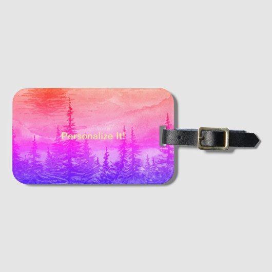 田舎の風景の荷物タグ ラゲッジタグ (正面横)