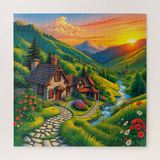 田舎の風景 ジグソーパズル (縦)
