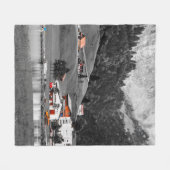 田舎の風景 フリースブランケット (正面(横))