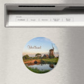 田舎の風車、オランダの文字磁石 マグネット (インサイチュ (食洗機))