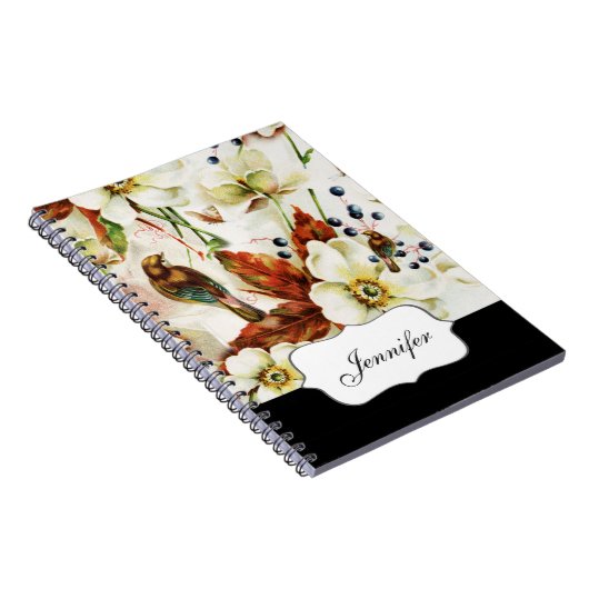 田舎の鳥園のヴィンテージ ノートブック (右側)