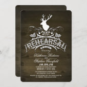 田舎の鹿のリハーサルのディナー招待状 招待状 (正面/裏面)