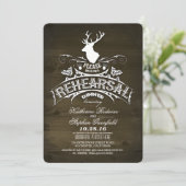 田舎の鹿のリハーサルのディナー招待状 招待状 (スタンド正面)