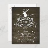 田舎の鹿は日付はがきを保存 案内ポストカード (正面/裏面)