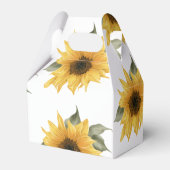 田舎ひまわり素朴な結婚式の引き出物 フェイバーボックス (裏面サイド)