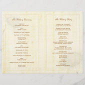 田舎ひまわり結婚の式の二折プログラム (裏面)