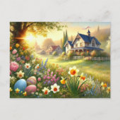 田舎をテーマにしたイースターポストカード! ポストカード (正面)