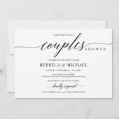 田舎エレガントのシンプルミニマリストカップル 招待状 (正面)