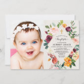 田舎エレガントのフローラ秋の葉洗い写真 招待状 (正面)