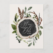 田舎エレガントの農家秋の結婚式 案内ポストカード (正面)