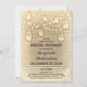田舎スタイリッシュのメイスンはブライダルシャワーの招待状 招待状 (正面)