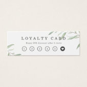 田舎ミニマル風の緑のロゴのビジネスロイヤリティ (正面)