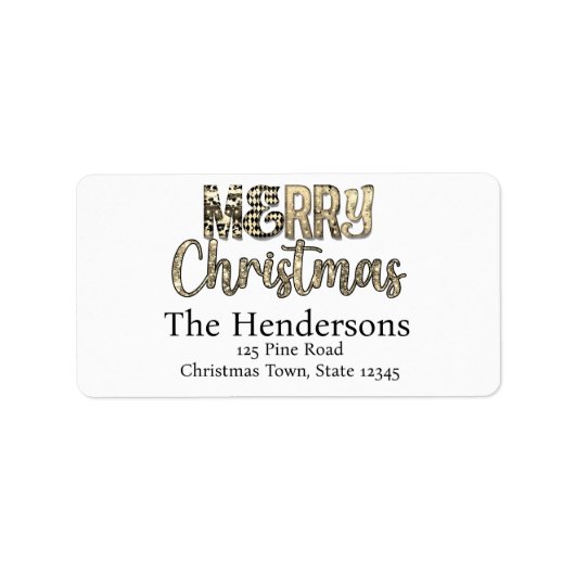 田舎メリークリスマス ラベル (正面)