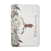 田舎モダンのフローラの葉は牛舎の休日 バスマット (正面縦)